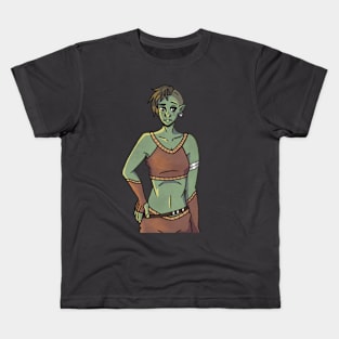 Orc Woman Portriat Kids T-Shirt